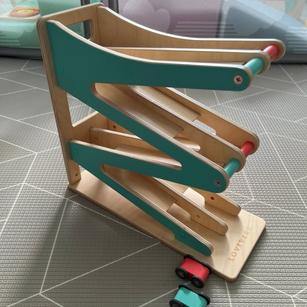 Lovevery Race and Chase Toy with 2 Cars